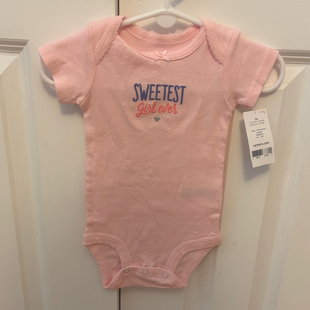 Carter's Pink and Blue Sweetest Girl Bodysuit